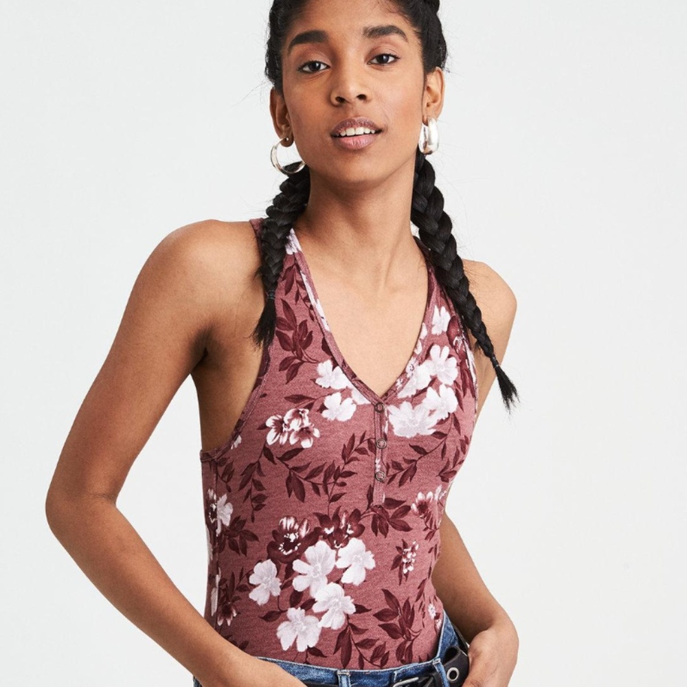 American Eagle Floral Bodysuit
